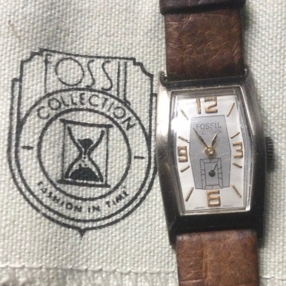RARE 1984 FOSSIL WATCH ART DECO